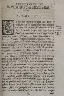 De Oppositione Enuntiatorum : Exercitatio VI. De Vlterioribus Contradictionis divisionibus [...] Præside Henrico Nicolai [...]