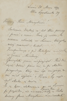 45 listów Agatona Gillera do różnych osób z lat 1872-1886