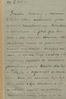 Korespondencja rodzinna Władysława Orkana. [T. 5: Listy Bronisławy z Chajkowskich Smreczyńskiej 1. v. Folejewskiej, z lat 1915-1918]