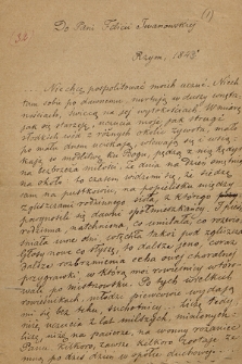 Listy Józefa Bohdana Zaleskiego do Felicji Iwanowskiej z lat 1846-1876 T. 1, Listy z lat 1846, 1858-1869