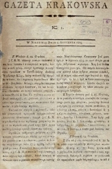 Gazeta Krakowska. 1804, nr 1