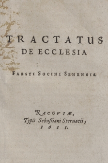 Tractatus De Ecclesia