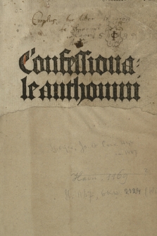 Confessionale: Defecerunt, Lat. ; Titulus de restitutionibus