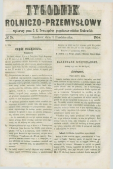 Tygodnik Rolniczo-Przemysłowy : wydawany przez C. K. Towarzystwo gospodarczo-rolnicze Krakowskie. [R.2], № 38 (1 października 1855)