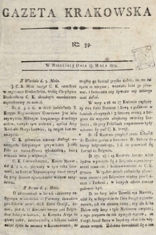 Gazeta Krakowska. 1804, nr 39