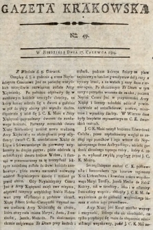 Gazeta Krakowska. 1804, nr 49