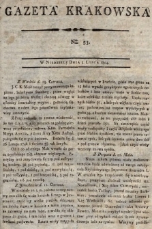 Gazeta Krakowska. 1804, nr 53