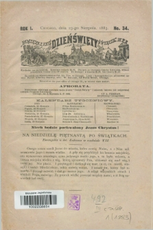 Dzień Święty. R.1, No. 34 (23 sierpnia 1883)