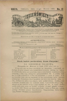 Dzień Święty. R.6, No. 12 (22 marca 1888)