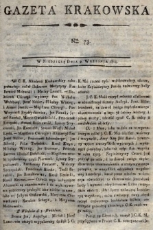 Gazeta Krakowska. 1804, nr 73
