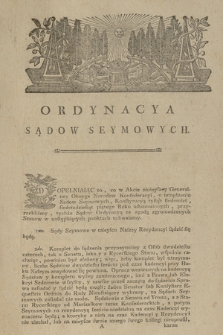 Ordynacya Sądow Seymowych