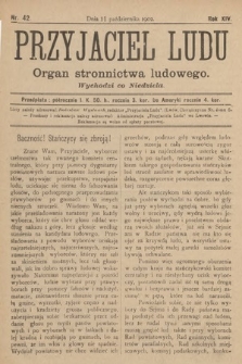 Przyjaciel Ludu : organ Stronnictwa Ludowego. 1902, nr 42