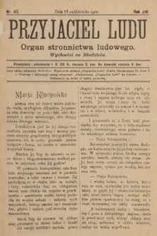 Przyjaciel Ludu : organ Stronnictwa Ludowego. 1902, nr 43