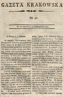Gazeta Krakowska. 1804, nr 92
