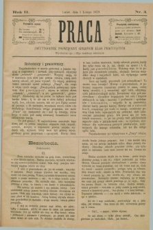 Praca : dwutygodnik poświęcony sprawom klas pracujących. R.2, Nr. 3 (1 lutego 1879)