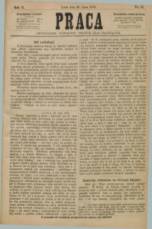 Praca : dwutygodnik poświęcony sprawom klas pracujących. R.2, Nr. 11 (30 lipca 1879)
