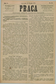 Praca : dwutygodnik poświęcony sprawom klas pracujących. R.2, Nr. 12 (18 sierpnia 1879)