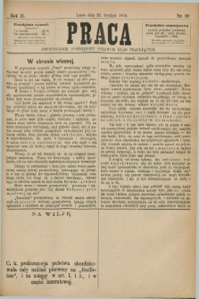 Praca : dwutygodnik poświęcony sprawom klas pracujących. R.2, Nr. 19 (22 grudnia 1879) + wkładka [po konfiskacie]