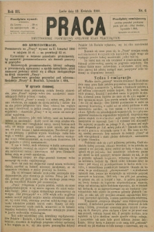 Praca : dwutygodnik poświęcony sprawom klas pracujących. R.3, Nr. 6 (12 kwietnia 1880)