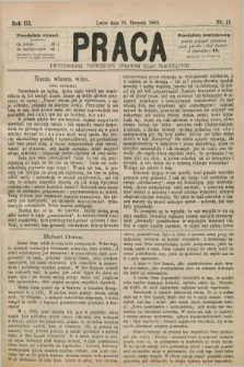 Praca : dwutygodnik poświęcony sprawom klas pracujących. R.3, Nr. 13 (29 sierpnia 1880) [po konfiskacie]