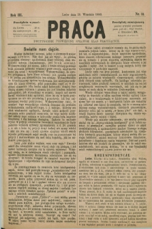 Praca : dwutygodnik poświęcony sprawom klas pracujących. R.3, Nr. 14 (29 września 1880) [skonfiskowany]