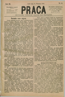 Praca : dwutygodnik poświęcony sprawom klas pracujących. R.3, Nr. 14 (29 września 1880) [po konfiskacie]