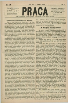 Praca : dwutygodnik poświęcony sprawom klas pracujących. R.3, Nr. 17 (11 grudnia 1880)
