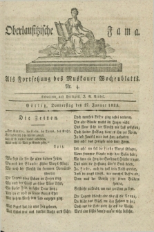 Oberlausitzische Fama : als Fortsetzung des Muskauer Wochenblatts. 1825, Nr. 4 (27 Januar)