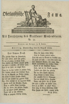 Oberlausitzische Fama : als Fortsetzung des Muskauer Wochenblatts. 1825, Nr. 32 (11 August)