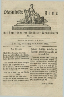 Oberlausitzische Fama : als Fortsetzung des Muskauer Wochenblatts. 1825, Nr. 40 (6 October)