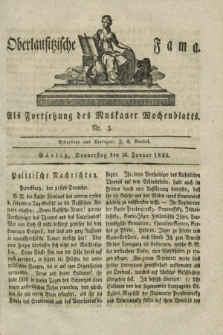 Oberlausitzische Fama : als Fortsetzung des Muskauer Wochenblatts. 1826, Nr. 3 (19 Januar)