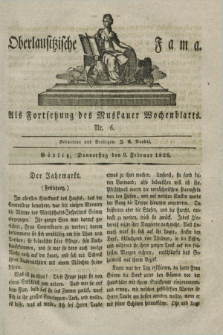 Oberlausitzische Fama : als Fortsetzung des Muskauer Wochenblatts. 1826, Nr. 6 (9 Februar)