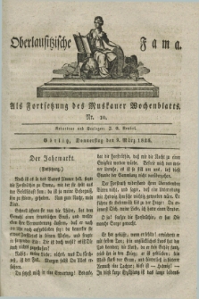 Oberlausitzische Fama : als Fortsetzung des Muskauer Wochenblatts. 1826, Nr. 10 (9 März)