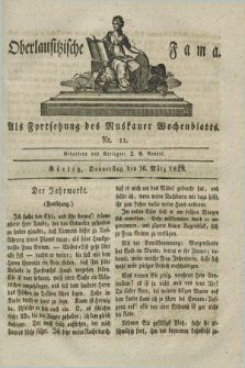Oberlausitzische Fama : als Fortsetzung des Muskauer Wochenblatts. 1826, Nr. 11 (16 März)