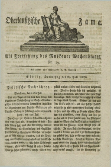 Oberlausitzische Fama : als Fortsetzung des Muskauer Wochenblatts. 1826, Nr. 29 (20 Juli)