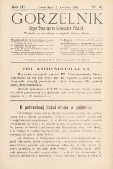 Gorzelnik : organ Towarzystwa Gorzelników Polskich we Lwowie. R. 3, 1890, nr 10