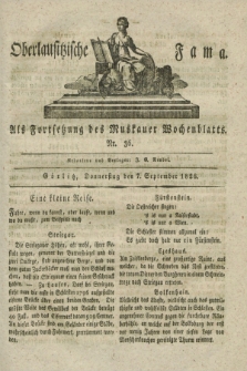 Oberlausitzische Fama : als Fortsetzung des Muskauer Wochenblatts. 1826, Nr. 36 (7 September)