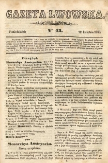 Gazeta Lwowska. 1848, nr 43