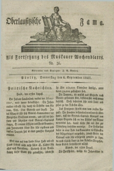 Oberlausitzische Fama : als Fortsetzung des Muskauer Wochenblatts. 1827, Nr. 36 (6 September)