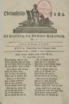 Oberlausitzische Fama : als Fortsetzung des Muskauer Wochenblatts. 1828, Nr. 1 (3 Januar)
