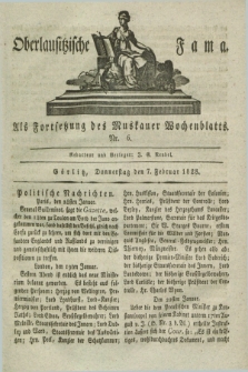 Oberlausitzische Fama : als Fortsetzung des Muskauer Wochenblatts. 1828, Nr. 6 (7 Februar)