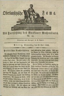 Oberlausitzische Fama : als Fortsetzung des Muskauer Wochenblatts. 1828, Nr. 28 (10 Juli)