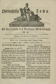 Oberlausitzische Fama : als Fortsetzung des Muskauer Wochenblatts. 1828, Nr. 32 (7 August)