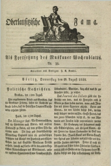 Oberlausitzische Fama : als Fortsetzung des Muskauer Wochenblatts. 1828, Nr. 35 (28 August)