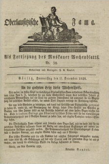 Oberlausitzische Fama : als Fortsetzung des Muskauer Wochenblatts. 1828, Nr. 50 (11 December)
