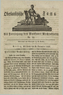 Oberlausitzische Fama : als Fortsetzung des Muskauer Wochenblatts. 1828, Nr. 52 (24 December)