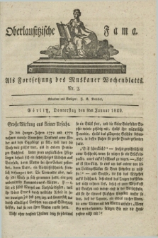 Oberlausitzische Fama : als Fortsetzung des Muskauer Wochenblatts. 1829, Nr. 2 (8 Januar)