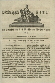 Oberlausitzische Fama : als Fortsetzung des Muskauer Wochenblatts. 1829, Nr. 8 (19 Februar)