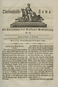 Oberlausitzische Fama : als Fortsetzung des Muskauer Wochenblatts. 1829, Nr. 24 (11 Juni)