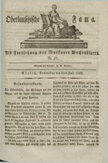 Oberlausitzische Fama : als Fortsetzung des Muskauer Wochenblatts. 1829, Nr. 27 (2 Juli)